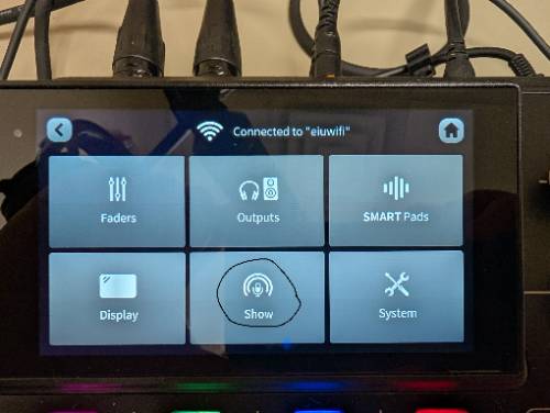 Settings screen for the RODECaster Duo