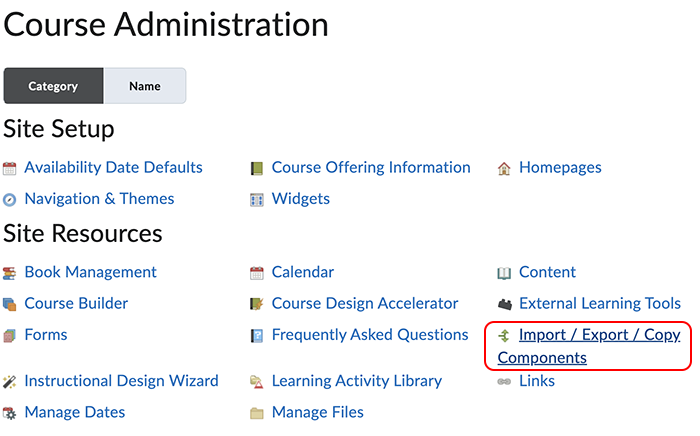 Import Export Copy Components