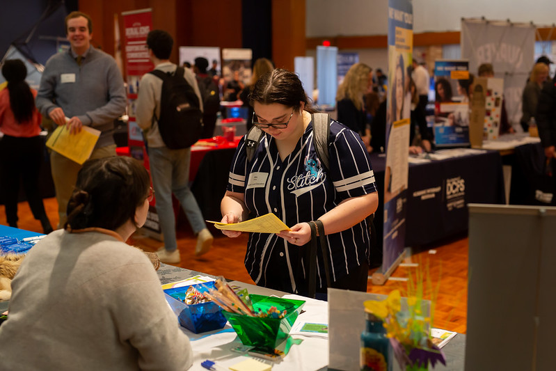 career fair in ballroom