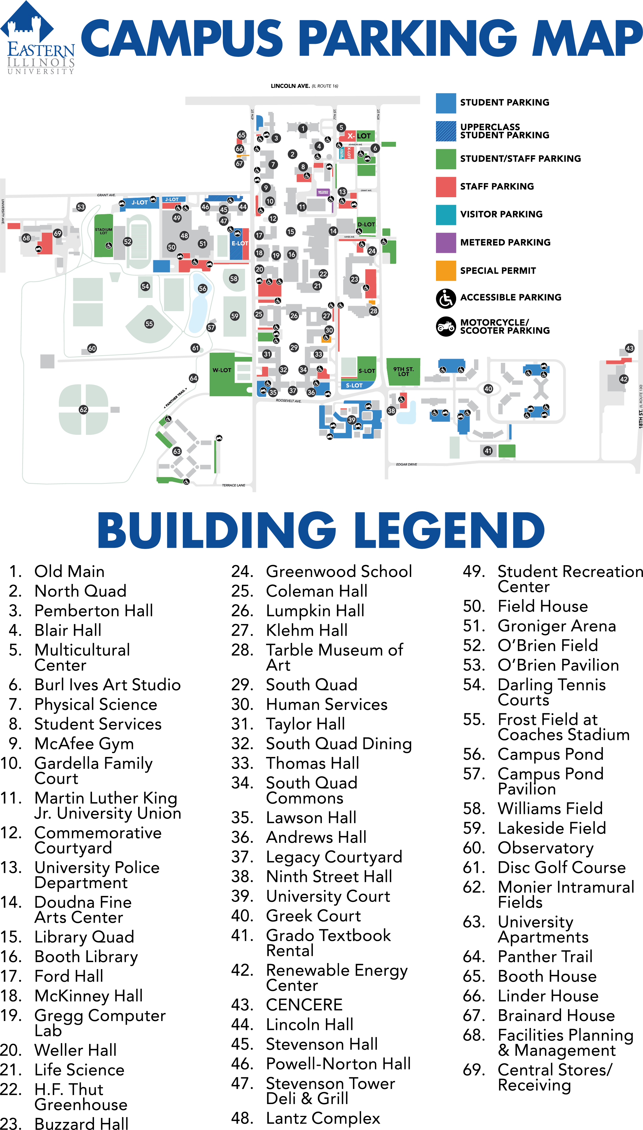 EIU Campus Marking Map Mobile