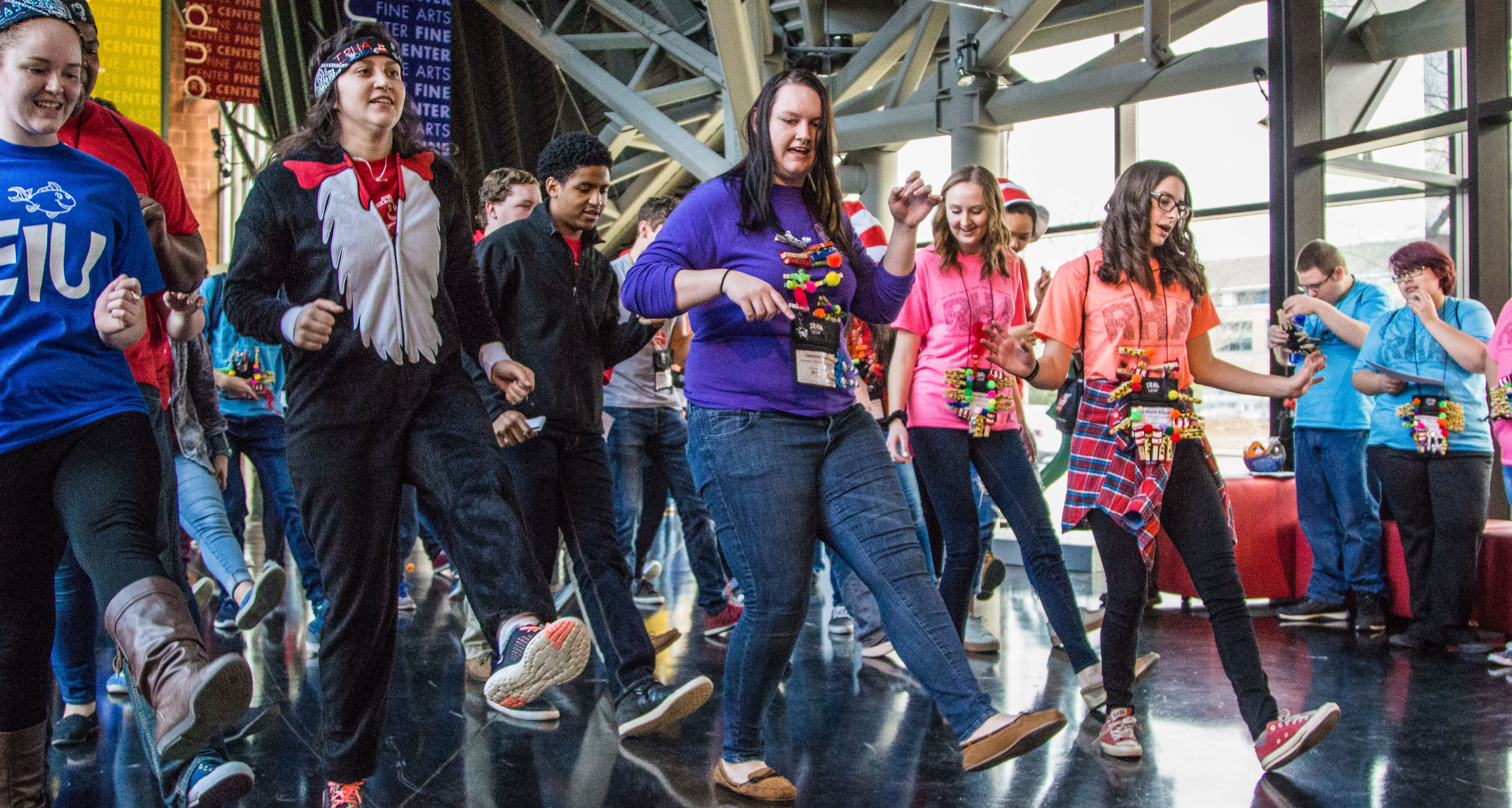 Students dancing at IRHA